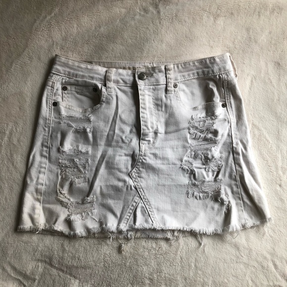 American Eagle White Jean Mini Skirt - Picture 1 of 2